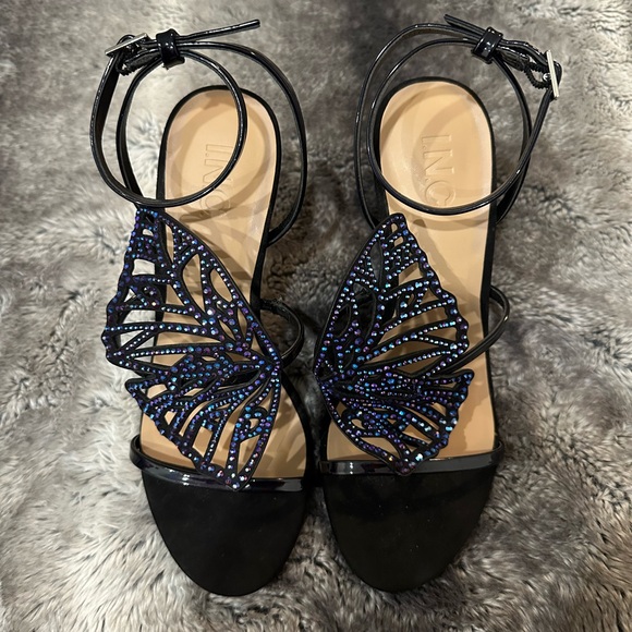 I.N.C Black Butterfly Heels - Picture 2 of 7